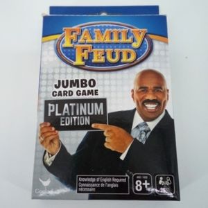 Family Feud Jumbo Card Game Platinum Edition Steve Harvey 8+ Complete